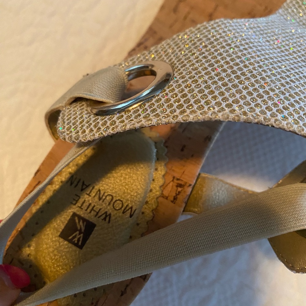 Elegant Wedge Sandals withSilver Accents - Picture 8 of 13